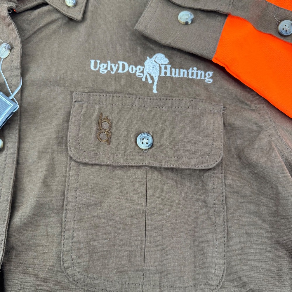 Bob Allen Hunting Shirt Womens L Brown Orange UglyDog Shooting HU127W New - Picture 4 of 12